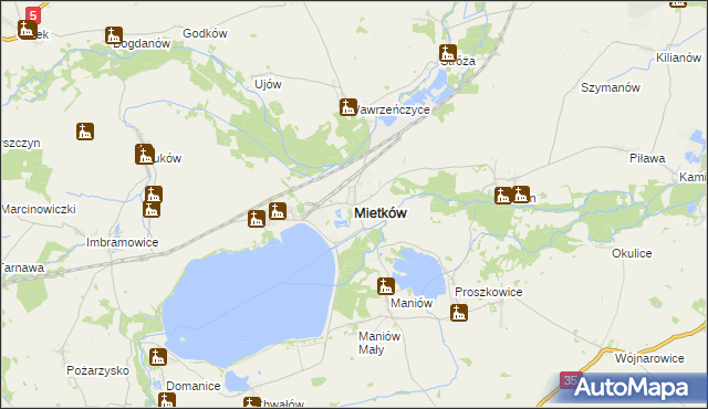 mapa Mietków, Mietków na mapie Targeo