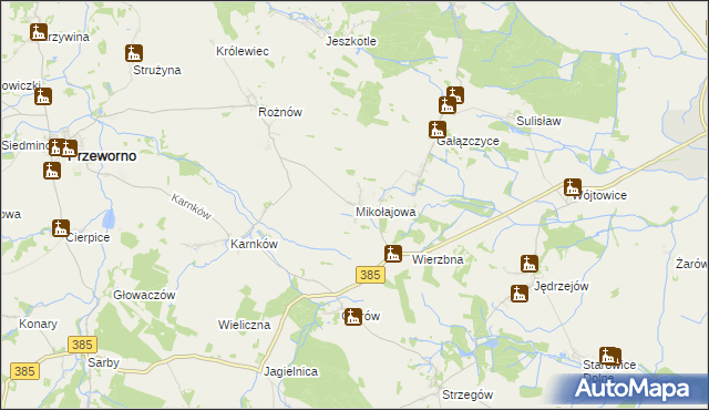 mapa Mikołajowa, Mikołajowa na mapie Targeo