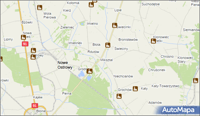 mapa Miksztal, Miksztal na mapie Targeo