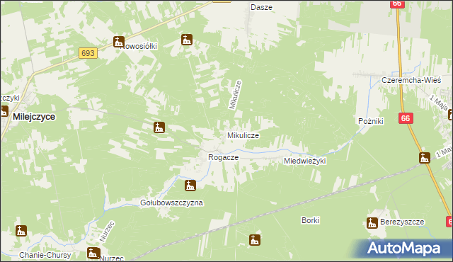 mapa Mikulicze, Mikulicze na mapie Targeo