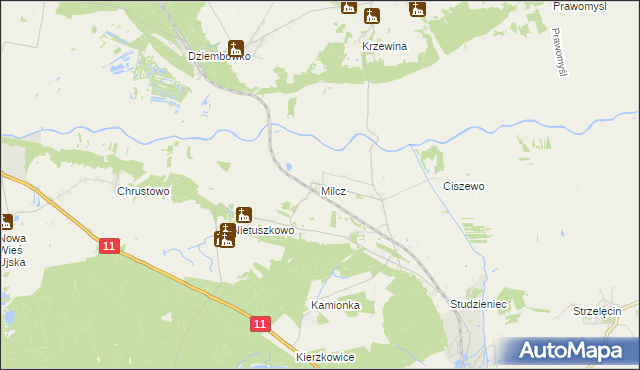 mapa Milcz, Milcz na mapie Targeo