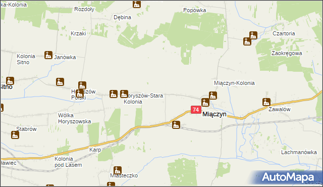 mapa Ministrówka, Ministrówka na mapie Targeo