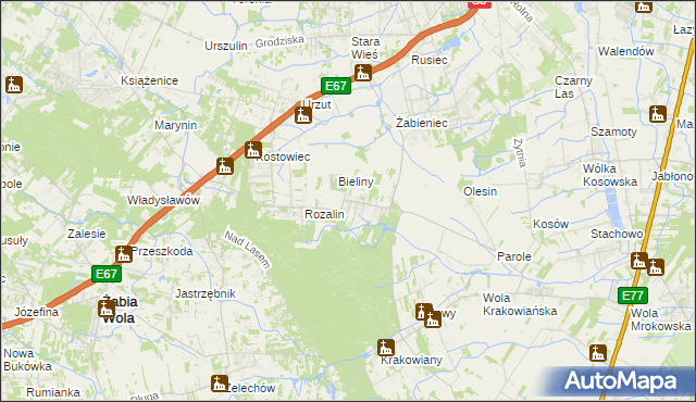 mapa Młochów, Młochów na mapie Targeo