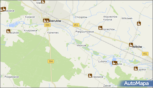 mapa Młokicie, Młokicie na mapie Targeo