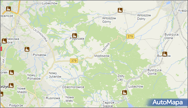 mapa Modliszów, Modliszów na mapie Targeo