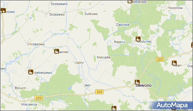 mapa Mokradła, Mokradła na mapie Targeo