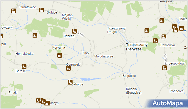 mapa Mołodiatycze, Mołodiatycze na mapie Targeo