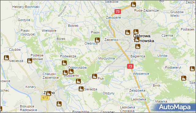 mapa Morzychna, Morzychna na mapie Targeo