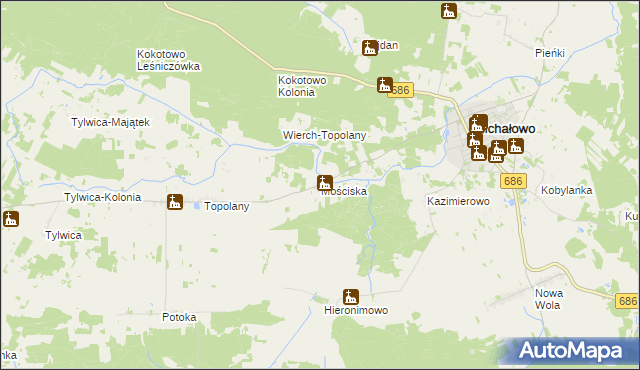 mapa Mościska gmina Michałowo, Mościska gmina Michałowo na mapie Targeo