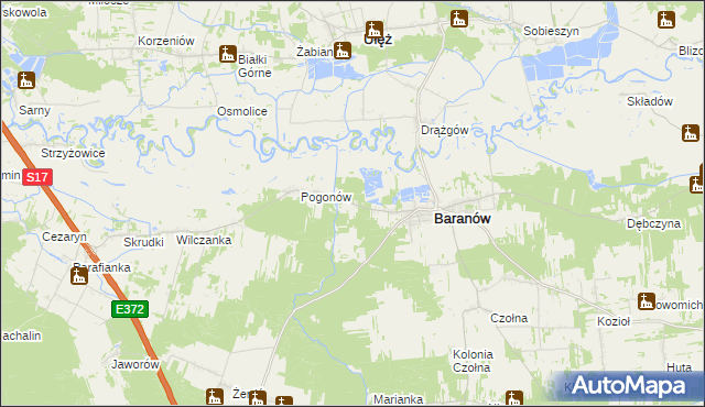 mapa Motoga, Motoga na mapie Targeo