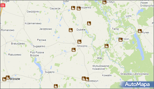 mapa Mroczno, Mroczno na mapie Targeo