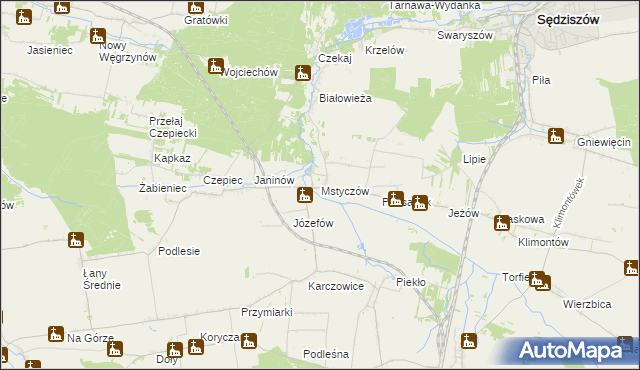 mapa Mstyczów, Mstyczów na mapie Targeo