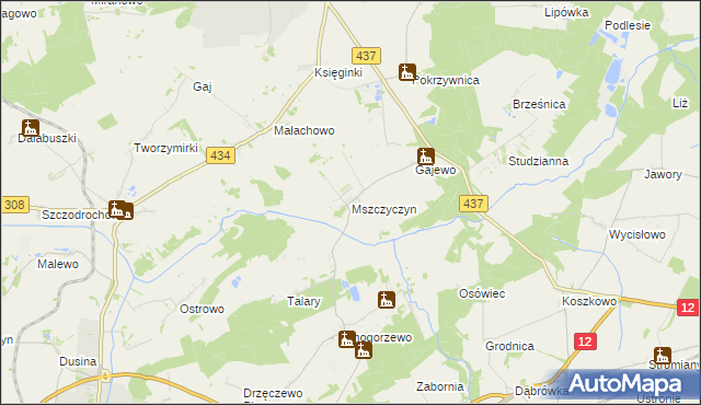 mapa Mszczyczyn, Mszczyczyn na mapie Targeo