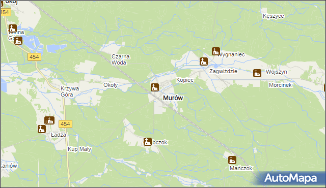 mapa Murów, Murów na mapie Targeo