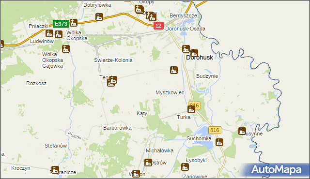 mapa Myszkowiec, Myszkowiec na mapie Targeo