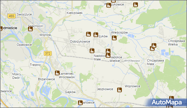 mapa Nadolice Małe, Nadolice Małe na mapie Targeo