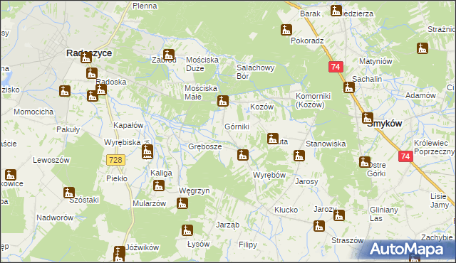 mapa Nalewajków, Nalewajków na mapie Targeo