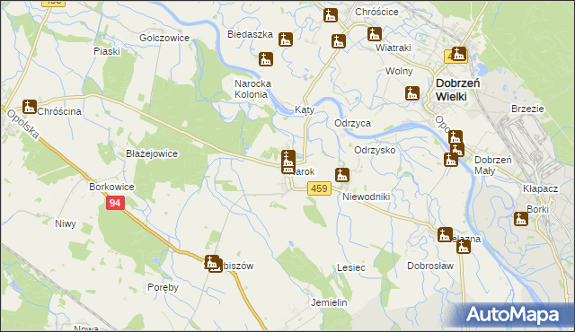 mapa Narok, Narok na mapie Targeo