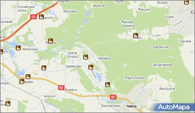 mapa Nekielka, Nekielka na mapie Targeo