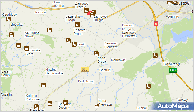 mapa Netta Druga, Netta Druga na mapie Targeo