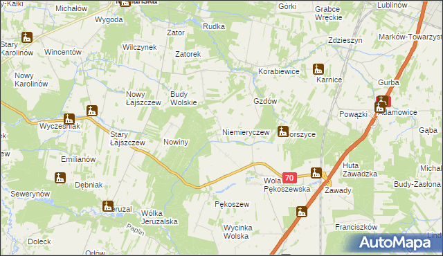 mapa Niemieryczew, Niemieryczew na mapie Targeo