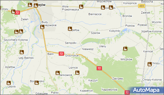 mapa Niewiesz, Niewiesz na mapie Targeo