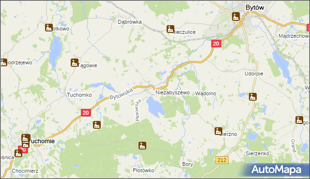 mapa Niezabyszewo, Niezabyszewo na mapie Targeo