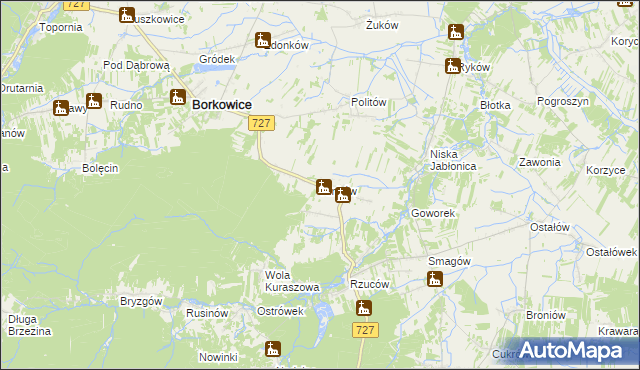 mapa Ninków, Ninków na mapie Targeo