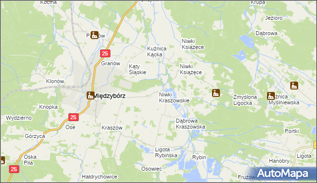 mapa Niwki Kraszowskie, Niwki Kraszowskie na mapie Targeo