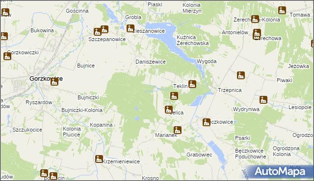 mapa Niwy gmina Łęki Szlacheckie, Niwy gmina Łęki Szlacheckie na mapie Targeo