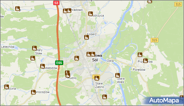 mapa Nowa Sól, Nowa Sól na mapie Targeo