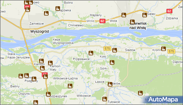 mapa Nowa Wieś-Śladów, Nowa Wieś-Śladów na mapie Targeo