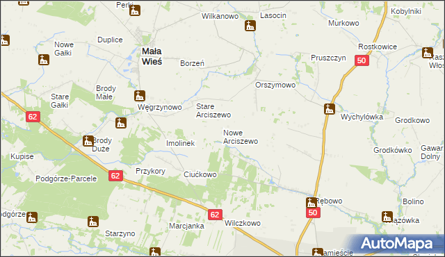 mapa Nowe Arciszewo, Nowe Arciszewo na mapie Targeo