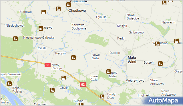 mapa Nowe Gałki, Nowe Gałki na mapie Targeo