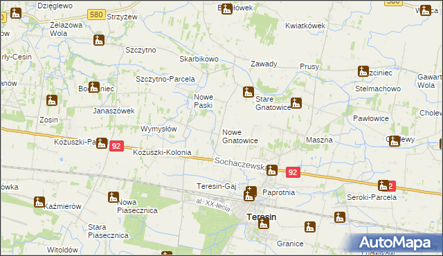 mapa Nowe Gnatowice, Nowe Gnatowice na mapie Targeo
