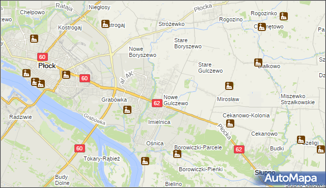 mapa Nowe Gulczewo, Nowe Gulczewo na mapie Targeo