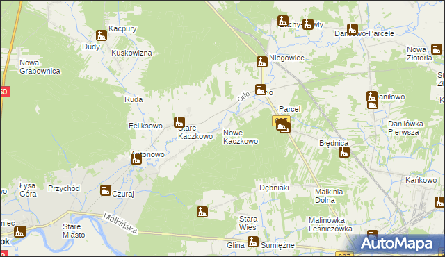 mapa Nowe Kaczkowo, Nowe Kaczkowo na mapie Targeo