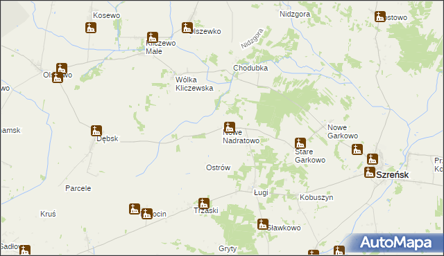 mapa Nowe Nadratowo, Nowe Nadratowo na mapie Targeo