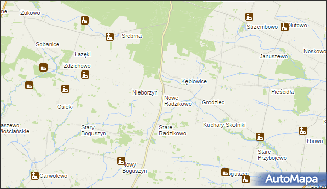 mapa Nowe Radzikowo, Nowe Radzikowo na mapie Targeo