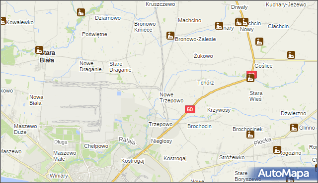 mapa Nowe Trzepowo, Nowe Trzepowo na mapie Targeo