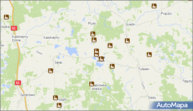 mapa Nowe Włóki, Nowe Włóki na mapie Targeo