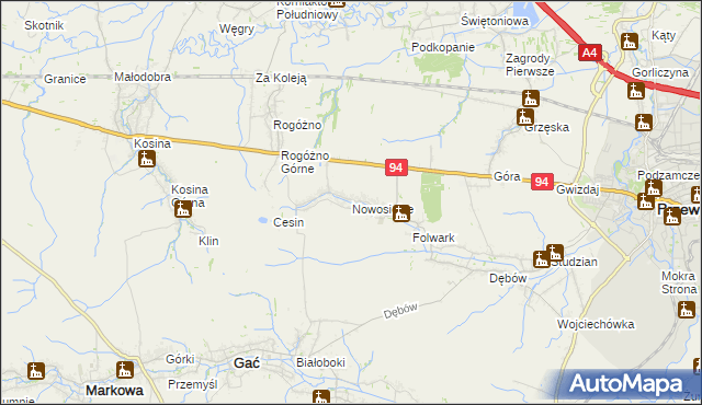 mapa Nowosielce gmina Przeworsk, Nowosielce gmina Przeworsk na mapie Targeo