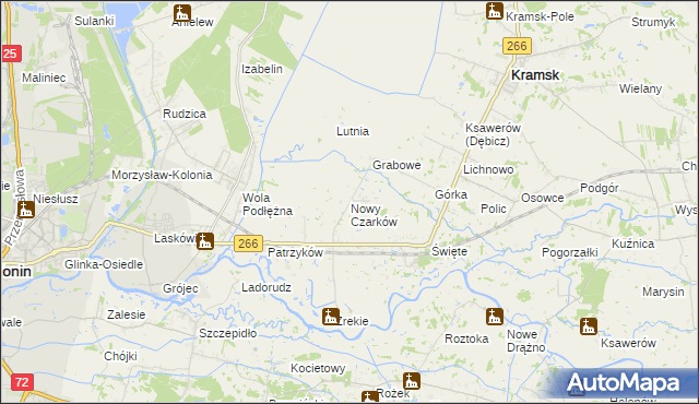 mapa Nowy Czarków, Nowy Czarków na mapie Targeo