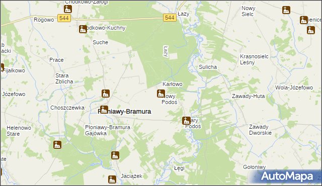 mapa Nowy Podoś, Nowy Podoś na mapie Targeo