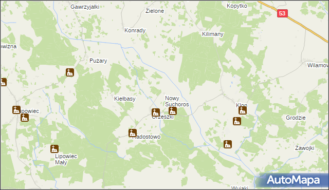 mapa Nowy Suchoros, Nowy Suchoros na mapie Targeo
