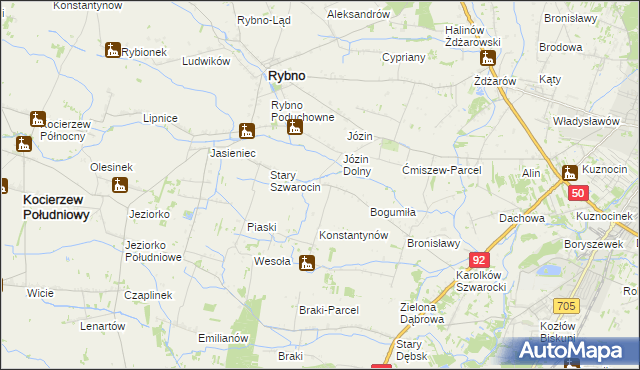 mapa Nowy Szwarocin, Nowy Szwarocin na mapie Targeo
