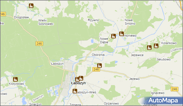 mapa Obórznia, Obórznia na mapie Targeo