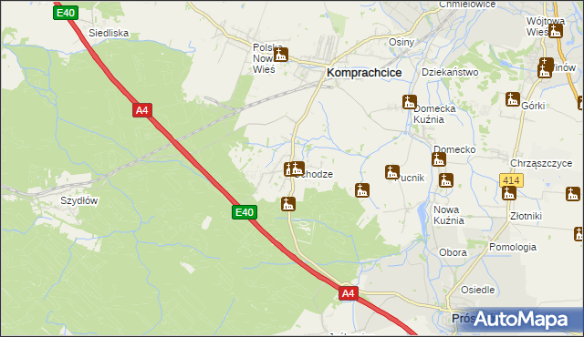 mapa Ochodze, Ochodze na mapie Targeo