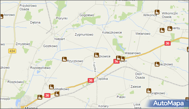 mapa Oczkowice, Oczkowice na mapie Targeo