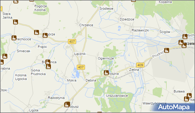 mapa Ogiernicze, Ogiernicze na mapie Targeo